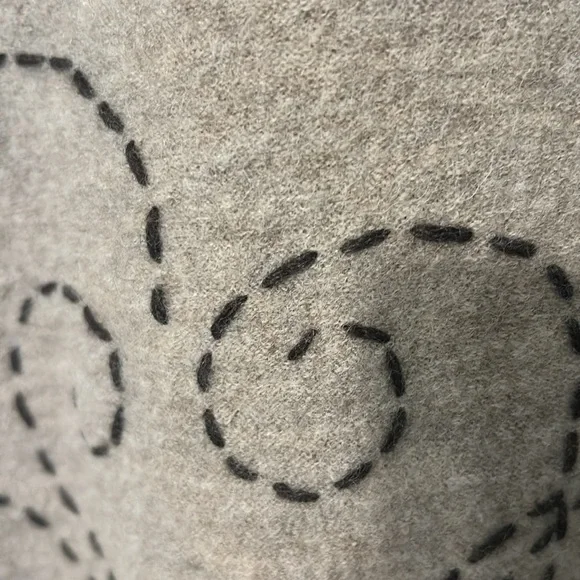 Anthropologie Tan Cardigan with brown Accents 100% wool - Picture 6 of 11